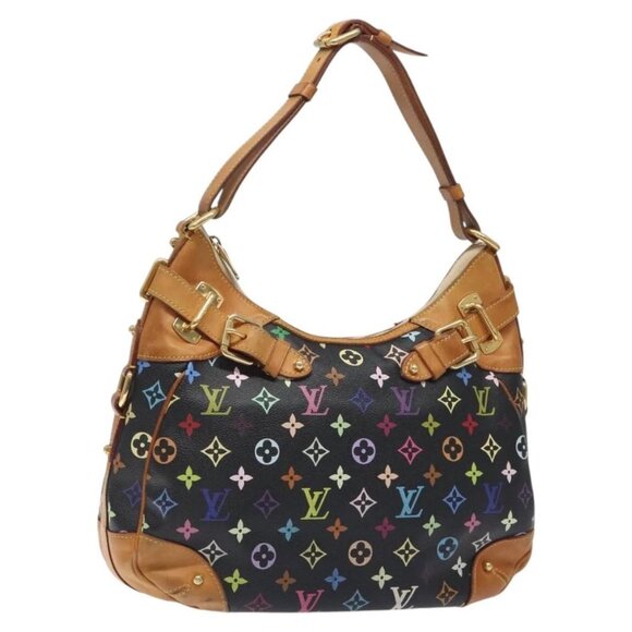 LOUIS VUITTON Monogram Multicolor Greta Shoulder Bag Black - Picture 1 of 16